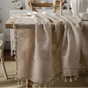 Cotton and Linen tapete Rectangular Tablecloth