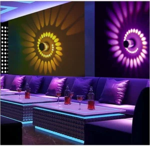 Spiral Hole LED Remote Controller Colorful Wandlamp Sconce