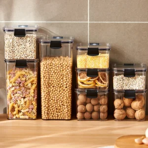 Large Plastic Moisture-proof Storage Seasoning Jars Set